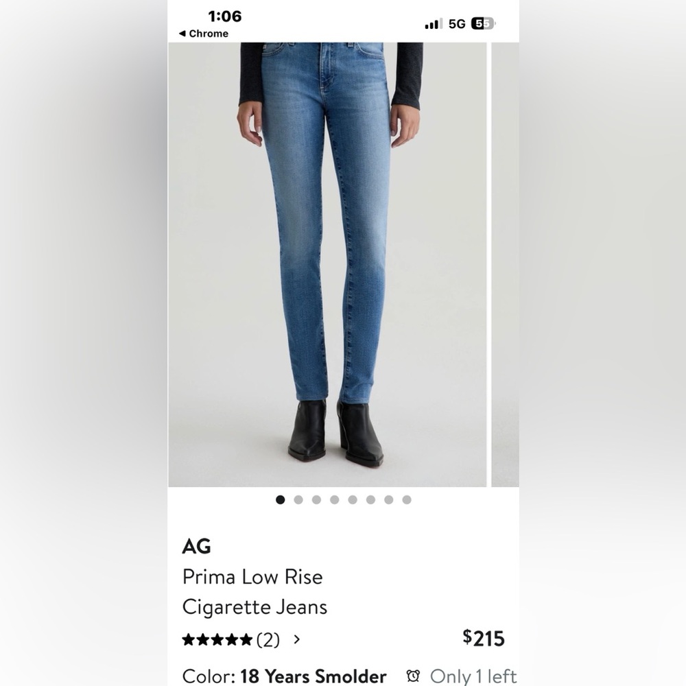 AG PRIMA cigarette Jean size 31 NWOT $215 retail - Picture 3 of 5
